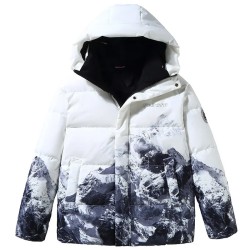 New Winter White Duck Down Men's and Women's Fashion Down Jackets Short Thickened Gradient