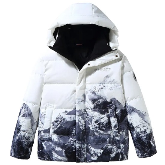 New Winter White Duck Down Men's and Women's Fashion Down Jackets Short Thickened Gradient