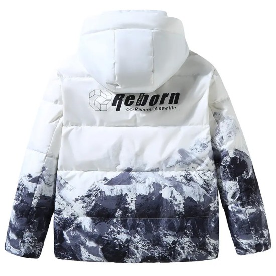New Winter White Duck Down Men's and Women's Fashion Down Jackets Short Thickened Gradient