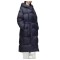 Winter Thickened 90 White Duck Down Over The Knee Length Hooded Zipper Puffer Padded Women's Down Coats