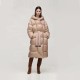 Winter Thickened 90 White Duck Down Over The Knee Length Hooded Zipper Puffer Padded Women's Down Coats