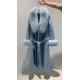  New Fashion Style Double Face Wool Coat With Fox Fur Collar Cuffs Women's Winter Long Coats