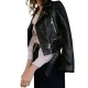  New Arrival Fashion Winter Black Faux Leather Jackets Turn Down Collar Zipper Basic Womens Jacket